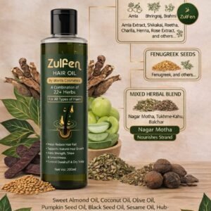 Zulfen Herbal Hair Oil – Natural Hair Fall Control & Root Strengthening