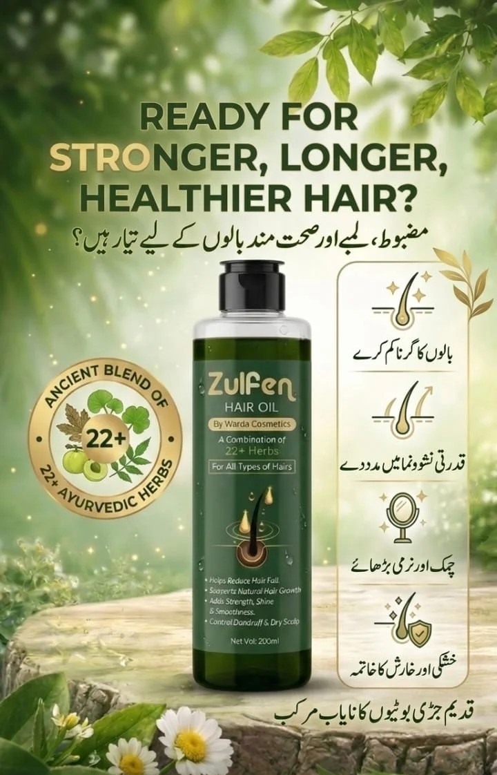 Zulfen Herbal Hair Oil - Urdu
