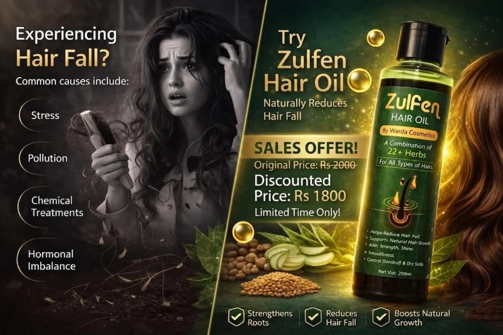 Zulfen Herbal Hair Oil - Discount Offer Banner